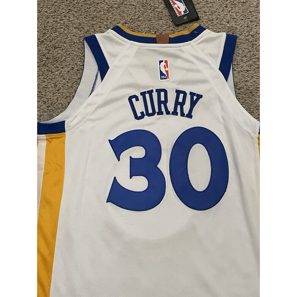 Golden State Warriors Stephen Curry #30 White Nike Swingman Youth M Jersey NWT - Picture 4 of 5